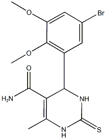 4-(5-bromo-2,3-dimethoxyphenyl)-6-methyl-2-thioxo-1,2,3,4-tetrahydro-5-pyrimidinecarboxamide 结构式