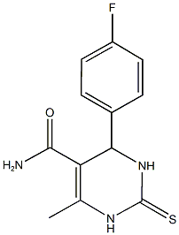 4-(4-fluorophenyl)-6-methyl-2-thioxo-1,2,3,4-tetrahydro-5-pyrimidinecarboxamide 结构式