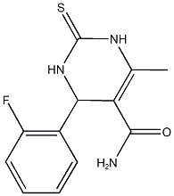 4-(2-fluorophenyl)-6-methyl-2-thioxo-1,2,3,4-tetrahydro-5-pyrimidinecarboxamide 结构式