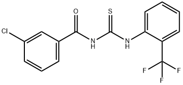 N-(3-chlorobenzoyl)-N'-[2-(trifluoromethyl)phenyl]thiourea 结构式