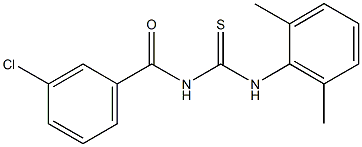 N-(3-chlorobenzoyl)-N'-(2,6-dimethylphenyl)thiourea 结构式