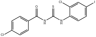 N-(4-chlorobenzoyl)-N'-(2-chloro-4-iodophenyl)thiourea 结构式