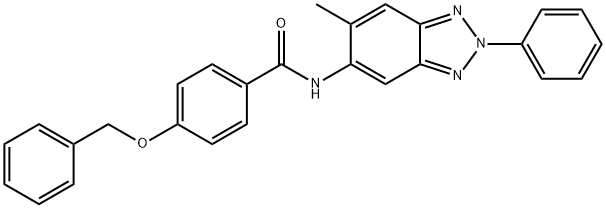4-(benzyloxy)-N-(6-methyl-2-phenyl-2H-1,2,3-benzotriazol-5-yl)benzamide 结构式