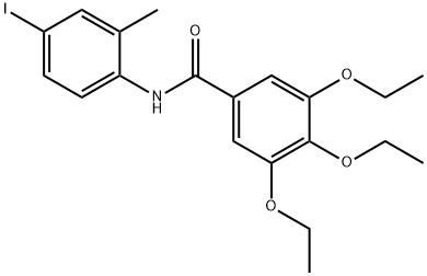 3,4,5-triethoxy-N-(4-iodo-2-methylphenyl)benzamide 结构式