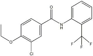 3-chloro-4-ethoxy-N-[2-(trifluoromethyl)phenyl]benzamide 结构式