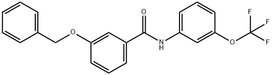 3-(benzyloxy)-N-[3-(trifluoromethoxy)phenyl]benzamide 结构式