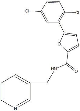 5-(2,5-dichlorophenyl)-N-(3-pyridinylmethyl)-2-furamide 结构式