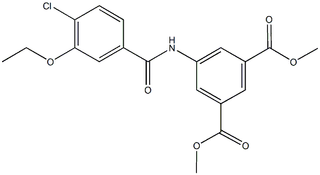 dimethyl 5-[(4-chloro-3-ethoxybenzoyl)amino]isophthalate 结构式