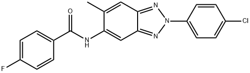 N-[2-(4-chlorophenyl)-6-methyl-2H-1,2,3-benzotriazol-5-yl]-4-fluorobenzamide 结构式