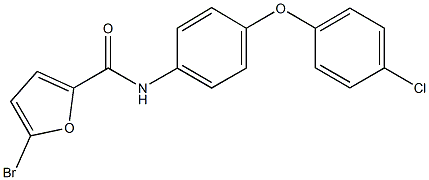5-bromo-N-[4-(4-chlorophenoxy)phenyl]-2-furamide 结构式