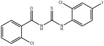 N-(2-chlorobenzoyl)-N'-(2-chloro-4-iodophenyl)thiourea 结构式