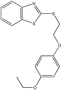 2-{[2-(4-ethoxyphenoxy)ethyl]sulfanyl}-1,3-benzothiazole 结构式