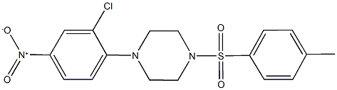 1-{2-chloro-4-nitrophenyl}-4-[(4-methylphenyl)sulfonyl]piperazine 结构式