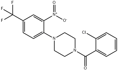 1-(2-chlorobenzoyl)-4-[2-nitro-4-(trifluoromethyl)phenyl]piperazine 结构式