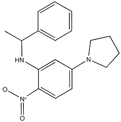 1-{4-nitro-3-[(1-phenylethyl)amino]phenyl}pyrrolidine 结构式