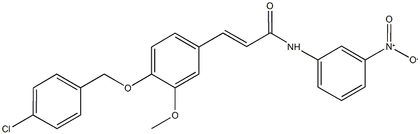 3-{4-[(4-chlorobenzyl)oxy]-3-methoxyphenyl}-N-{3-nitrophenyl}acrylamide 结构式