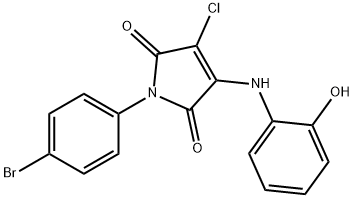 1-(4-bromophenyl)-3-chloro-4-(2-hydroxyanilino)-1H-pyrrole-2,5-dione 结构式