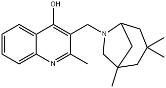 2-methyl-3-[(1,3,3-trimethyl-6-azabicyclo[3.2.1]oct-6-yl)methyl]-4-quinolinol 结构式