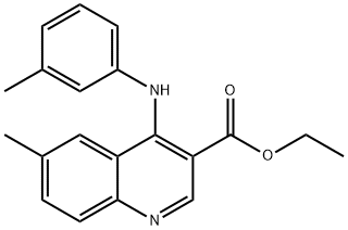 ethyl 6-methyl-4-(3-toluidino)-3-quinolinecarboxylate 结构式