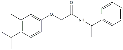 2-(4-isopropyl-3-methylphenoxy)-N-(1-phenylethyl)acetamide 结构式