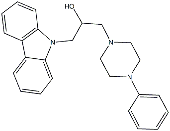 1-(9H-carbazol-9-yl)-3-(4-phenyl-1-piperazinyl)-2-propanol 结构式