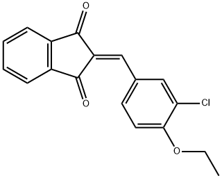 2-(3-chloro-4-ethoxybenzylidene)-1H-indene-1,3(2H)-dione 结构式