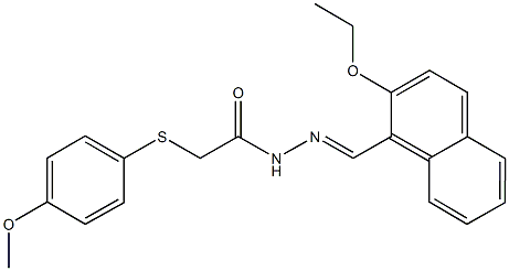 N'-[(2-ethoxy-1-naphthyl)methylene]-2-[(4-methoxyphenyl)sulfanyl]acetohydrazide 结构式
