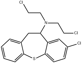 N-(8-chloro-10,11-dihydrodibenzo[b,f]thiepin-10-yl)-N,N-bis(2-chloroethyl)amine 结构式