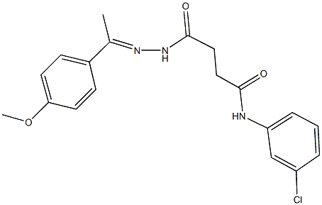 N-(3-chlorophenyl)-4-{2-[1-(4-methoxyphenyl)ethylidene]hydrazino}-4-oxobutanamide 结构式