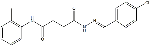 4-[2-(4-chlorobenzylidene)hydrazino]-N-(2-methylphenyl)-4-oxobutanamide 结构式