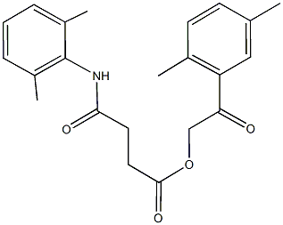 2-(2,5-dimethylphenyl)-2-oxoethyl 4-(2,6-dimethylanilino)-4-oxobutanoate 结构式