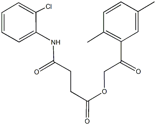 2-(2,5-dimethylphenyl)-2-oxoethyl 4-(2-chloroanilino)-4-oxobutanoate 结构式