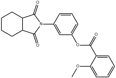 3-(1,3-dioxooctahydro-2H-isoindol-2-yl)phenyl 2-methoxybenzoate 结构式