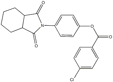 4-(1,3-dioxooctahydro-2H-isoindol-2-yl)phenyl 4-chlorobenzoate 结构式