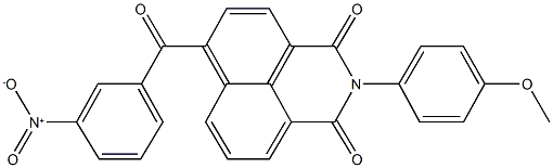 6-{3-nitrobenzoyl}-2-(4-methoxyphenyl)-1H-benzo[de]isoquinoline-1,3(2H)-dione 结构式