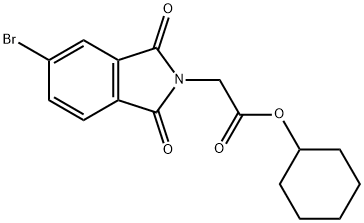 cyclohexyl (5-bromo-1,3-dioxo-1,3-dihydro-2H-isoindol-2-yl)acetate 结构式