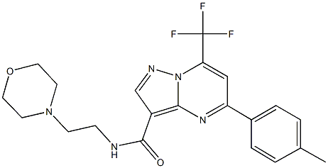 5-(4-methylphenyl)-N-[2-(4-morpholinyl)ethyl]-7-(trifluoromethyl)pyrazolo[1,5-a]pyrimidine-3-carboxamide 结构式