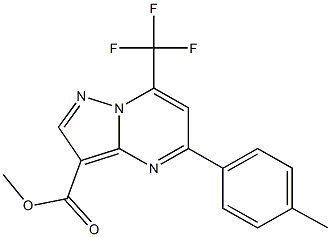 methyl 5-(4-methylphenyl)-7-(trifluoromethyl)pyrazolo[1,5-a]pyrimidine-3-carboxylate 结构式