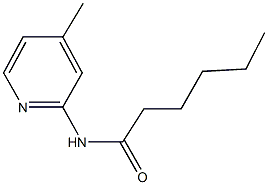 N-(4-methyl-2-pyridinyl)hexanamide 结构式