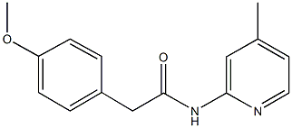 2-(4-methoxyphenyl)-N-(4-methylpyridin-2-yl)acetamide 结构式