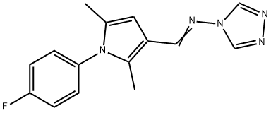 N-{[1-(4-fluorophenyl)-2,5-dimethyl-1H-pyrrol-3-yl]methylene}-N-(4H-1,2,4-triazol-4-yl)amine 结构式