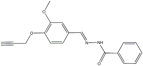 N'-[3-methoxy-4-(2-propynyloxy)benzylidene]benzohydrazide 结构式