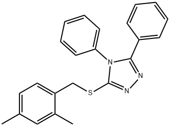 3-[(2,4-dimethylbenzyl)sulfanyl]-4,5-diphenyl-4H-1,2,4-triazole 结构式