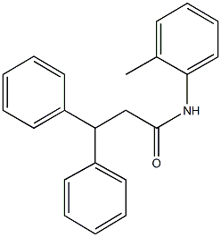 N-(2-methylphenyl)-3,3-diphenylpropanamide 结构式