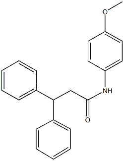 N-(4-methoxyphenyl)-3,3-diphenylpropanamide 结构式