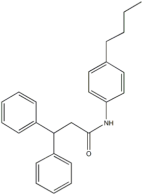 N-(4-butylphenyl)-3,3-diphenylpropanamide 结构式