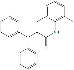 N-(2,6-dimethylphenyl)-3,3-diphenylpropanamide 结构式