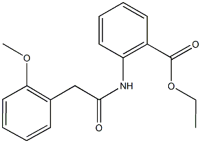 ethyl 2-{[(2-methoxyphenyl)acetyl]amino}benzoate 结构式