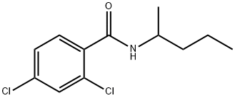 2,4-dichloro-N-(1-methylbutyl)benzamide 结构式