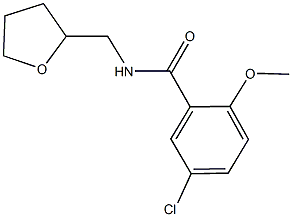 5-chloro-2-methoxy-N-(tetrahydro-2-furanylmethyl)benzamide 结构式